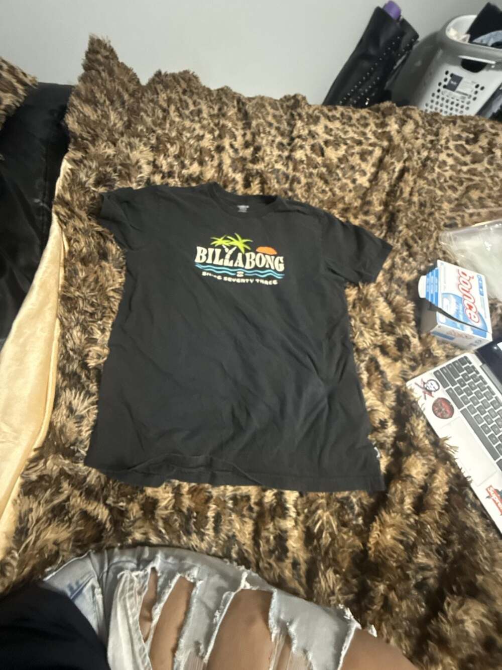 Billabong Graphic T-Shirt Size Boy's XL Black Since Seventy Three